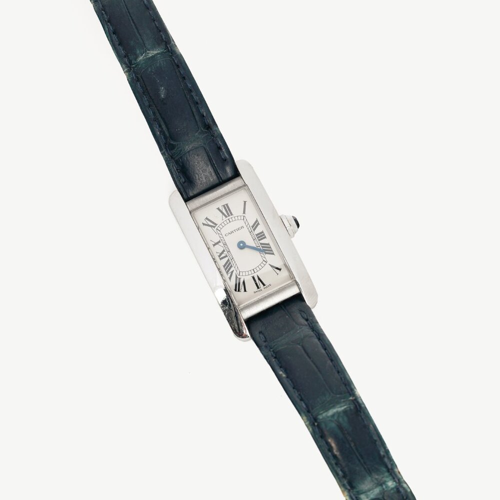 Cartier Tank Américaine 3970 Navy Alligator Watch